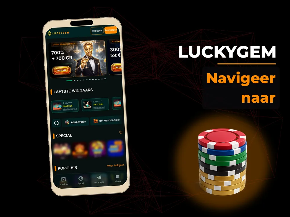 Luckygem - Navigeer naar