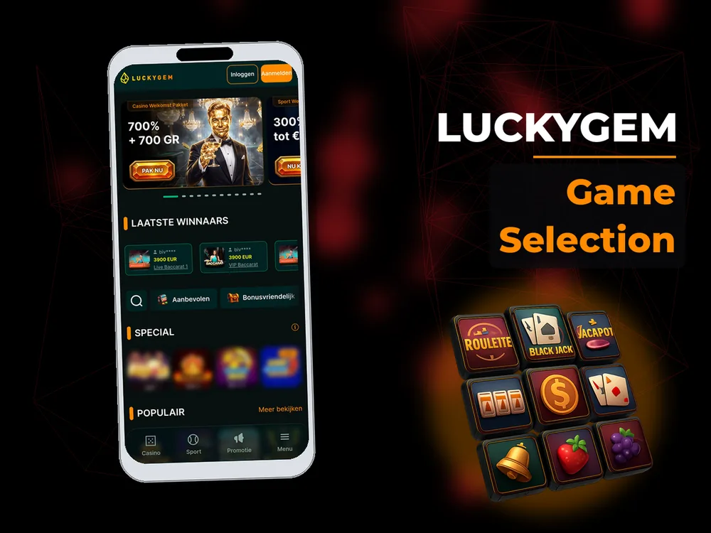 Luckygem - Game Selection